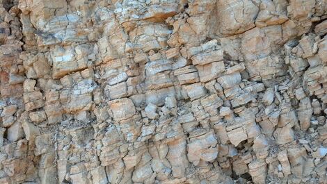 Interbedded Sandstone and Siltstone Bedrock.  This is a very common bedrock type within the Santa Monica Mountains.
